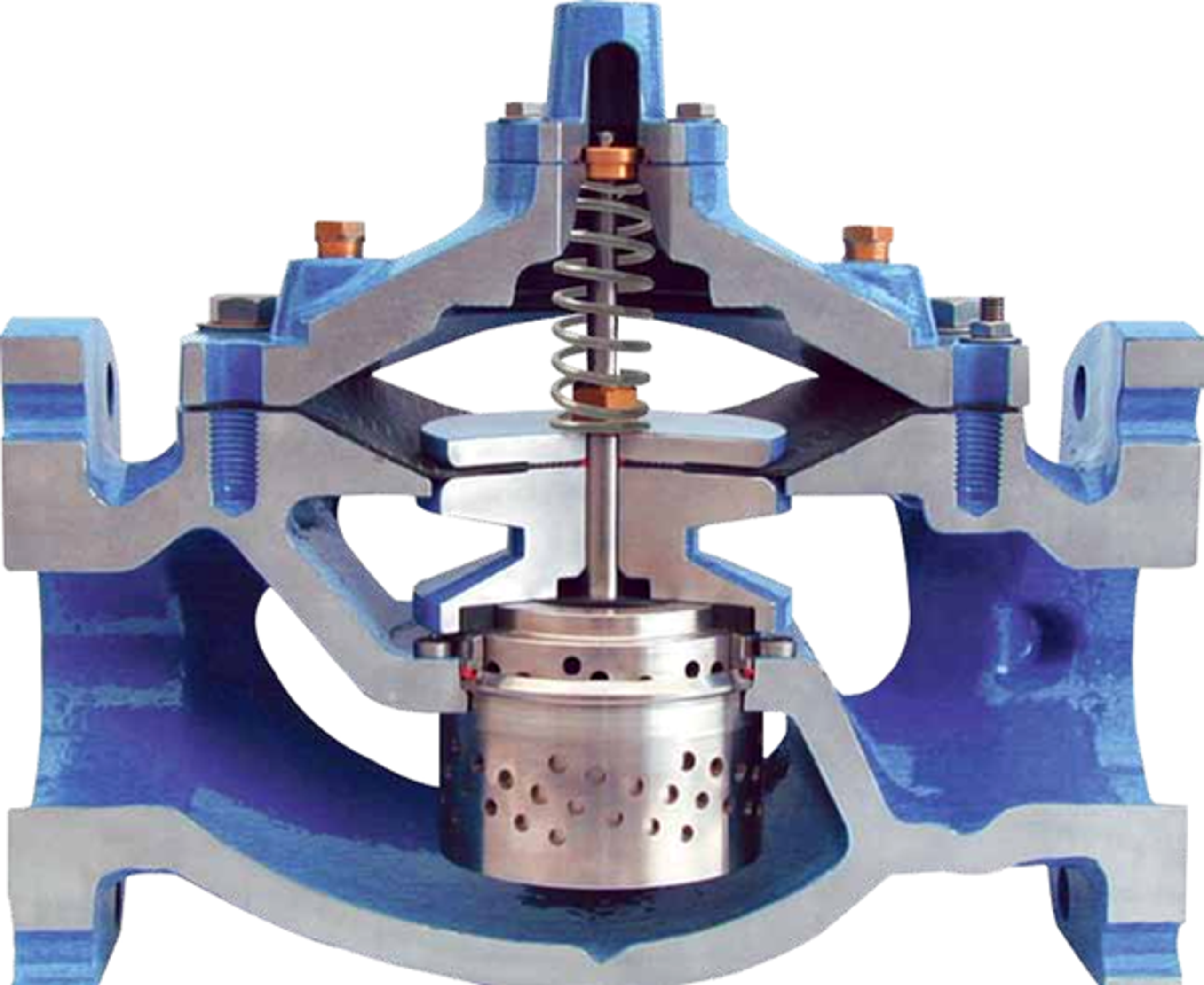 Figure 23. Singer Model 106-PG-AC dual-cage anti-cavitation valve cutaway