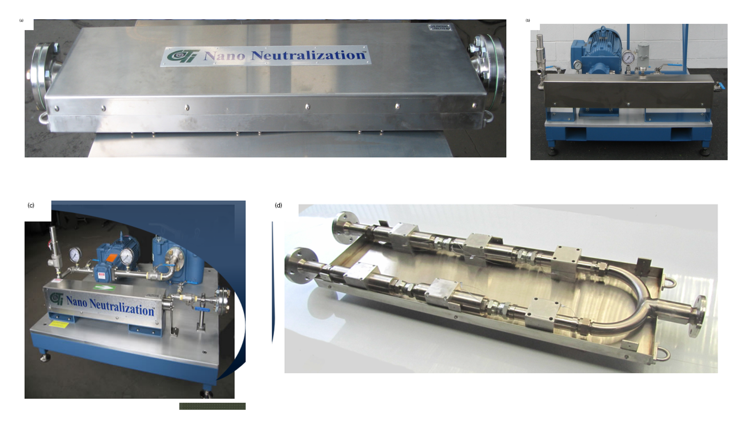 Figure 36. CTI Nano Reactor bodies and Nano Neutralization skid configurations