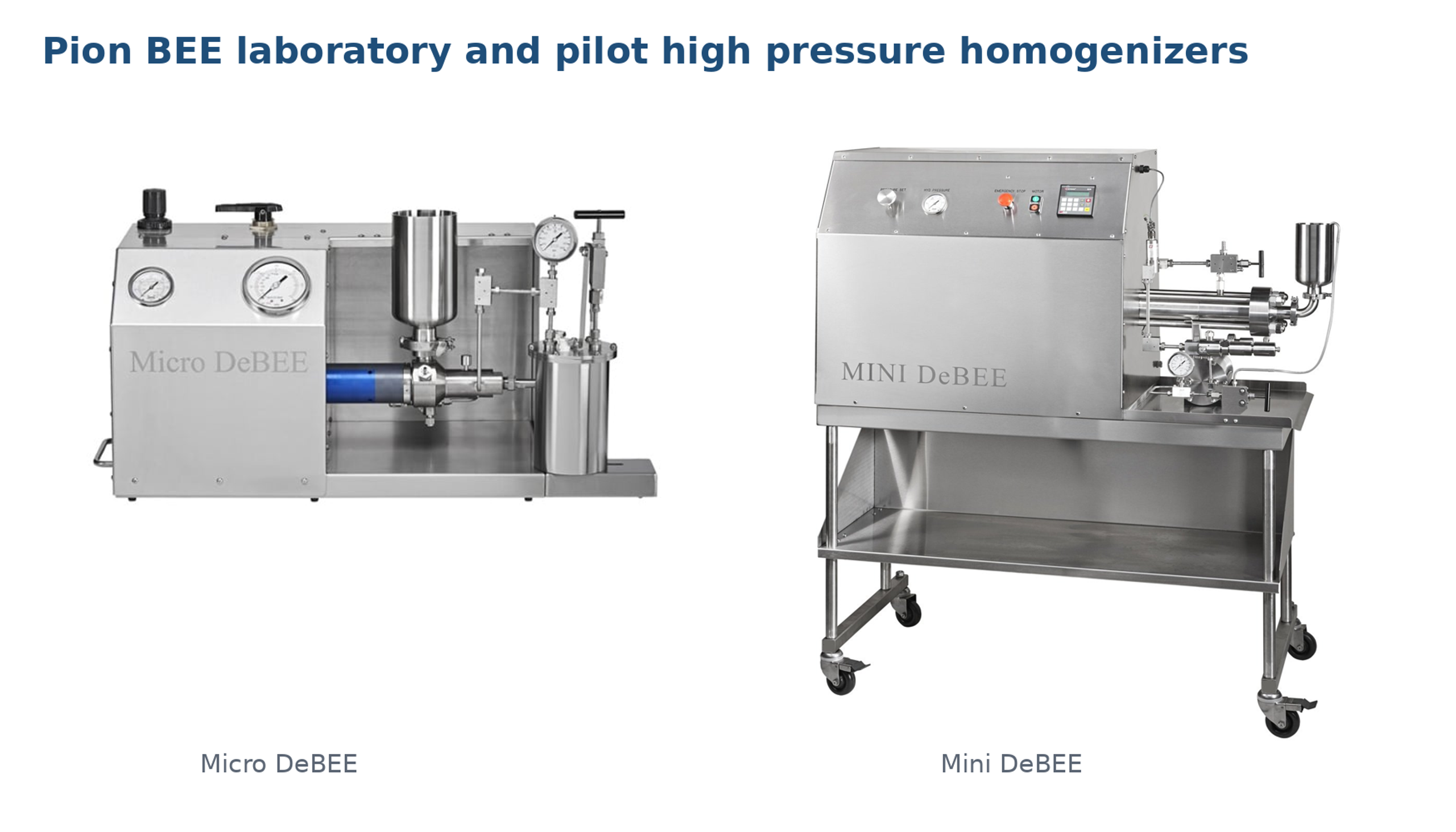 Figure 43. Pion BEE Micro DeBEE and Mini DeBEE equipment