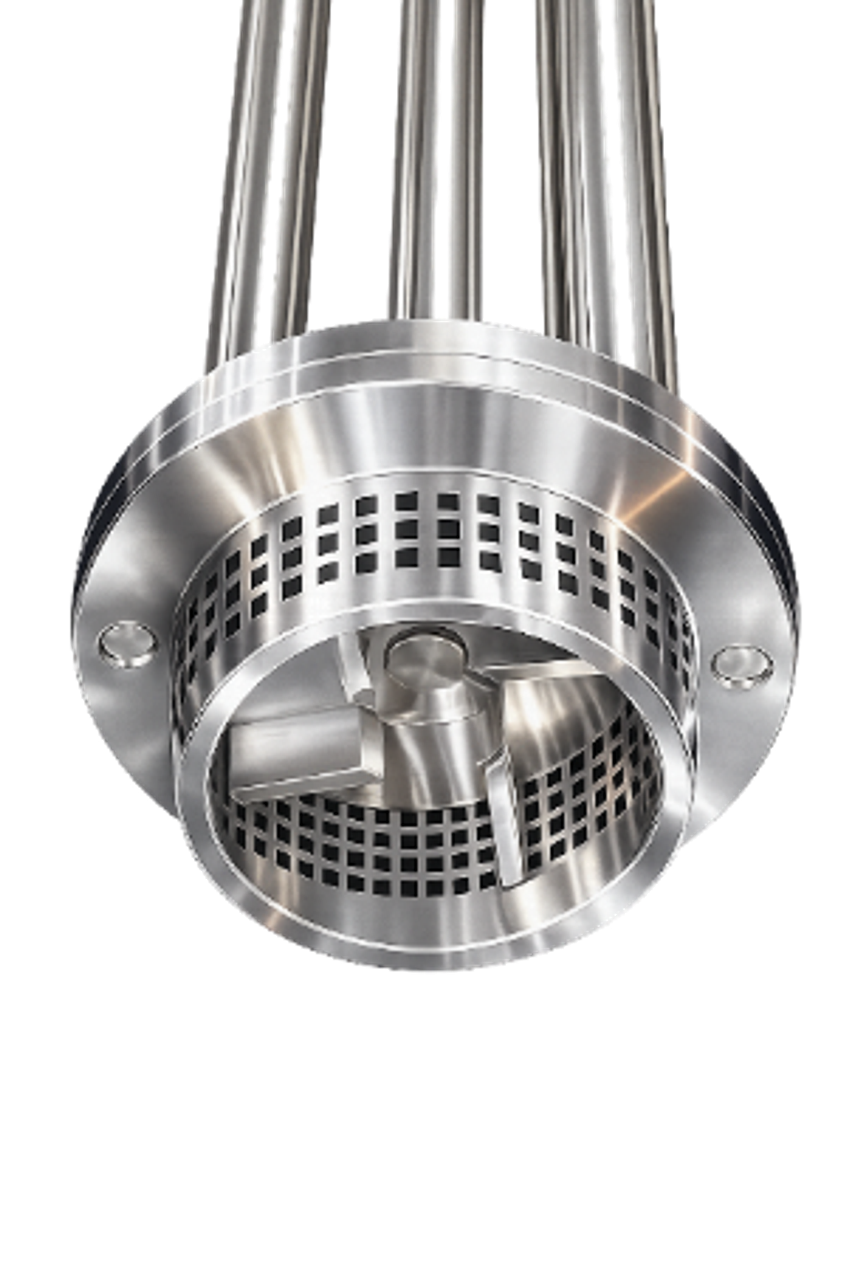 Square hole screen rotor-stator assembly