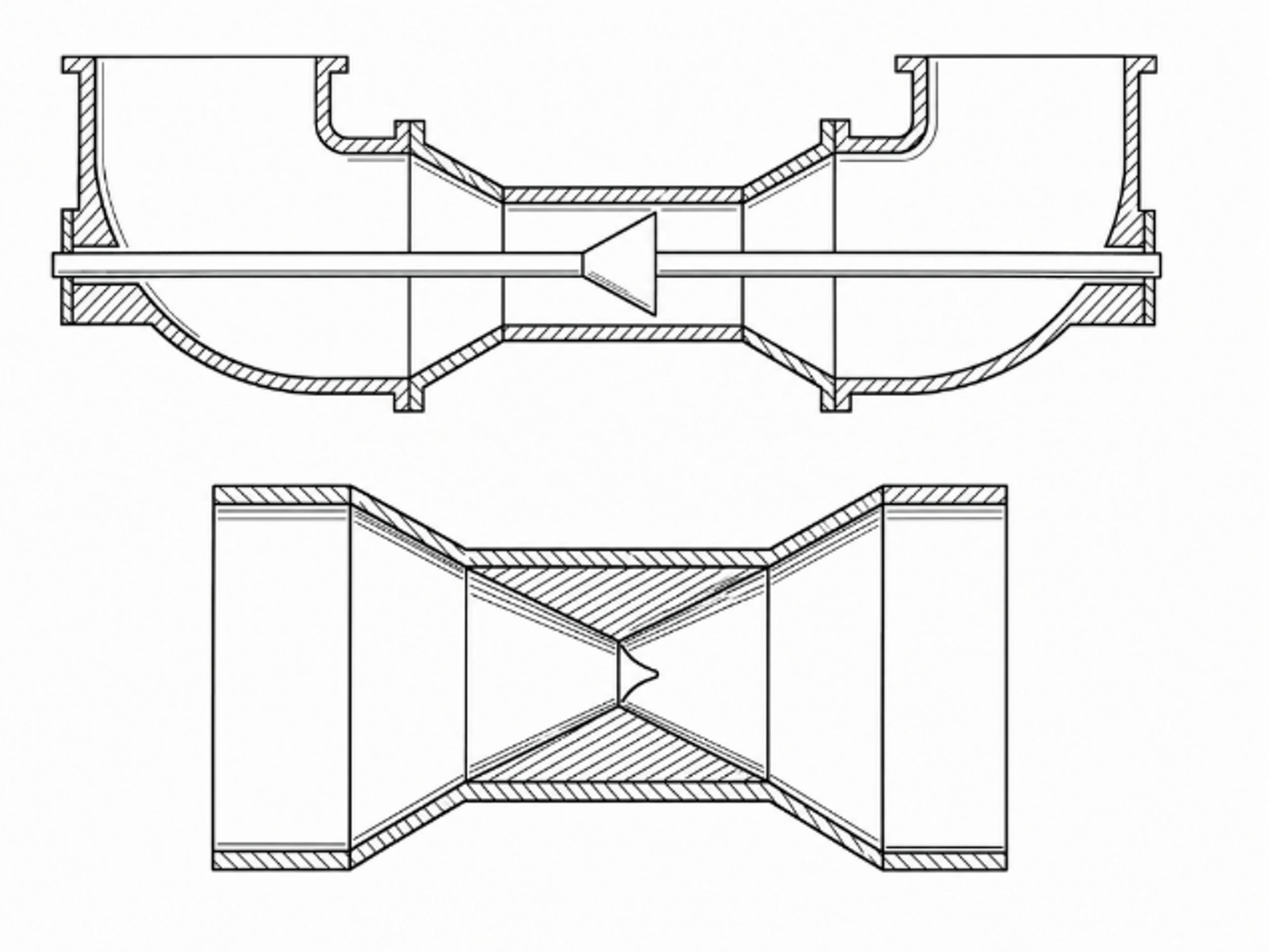 Figure 14.2. Hydrodynamic cavitation passage proposed for changing the composition of liquid hydrocarbon mixtures. (66)