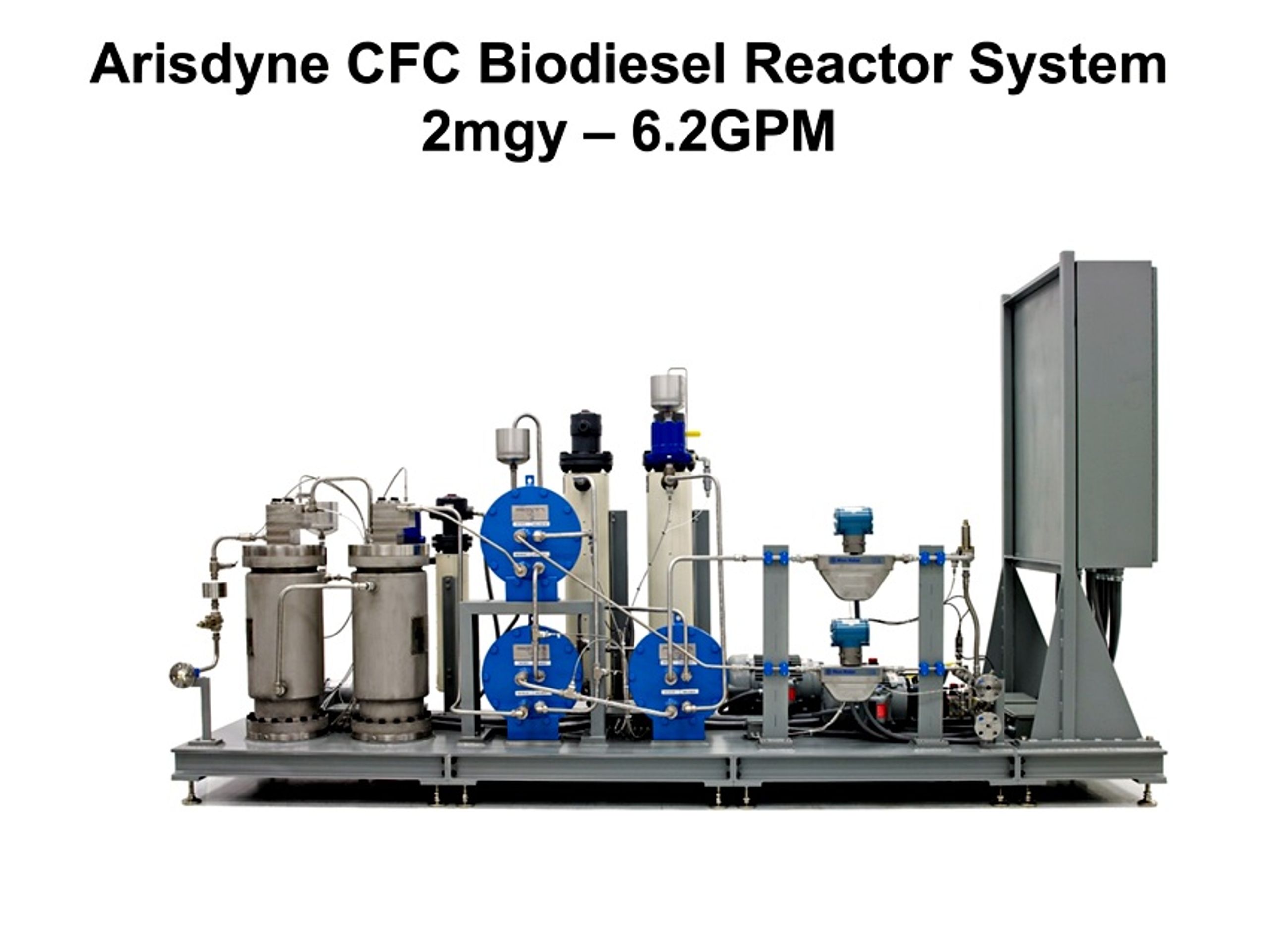 Figure 6.7. Arisdyne CFC biodiesel reactor system (21,30)